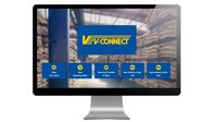 A desktop. The V-Connect main page is opened