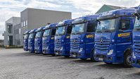 A fleet of Vollers trucks
