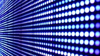 A multitude of LED lamps on one wall