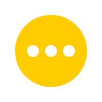 Yellow circle with three dots